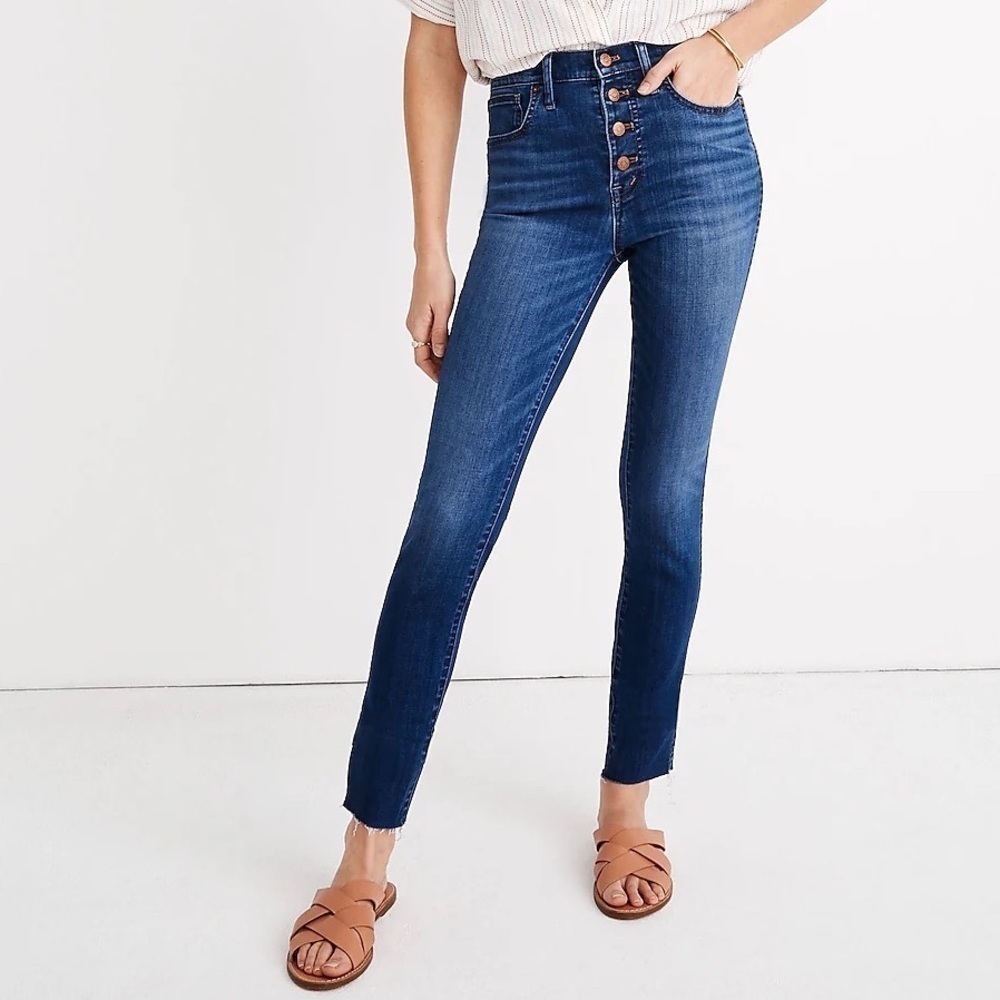 Madewell 10" High-Rise Skinny Crop Jeans: Button-Front TENCEL™ Denim Edition